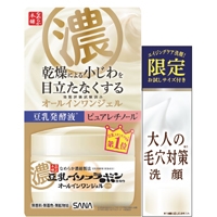 ★数量限定★なめらか本舗 リンクルジェルクリーム N (WRクレンジング洗顔N ミニ付き)