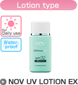 Lotion type | For daily use - Waterproof | NOV UV LOTION EX