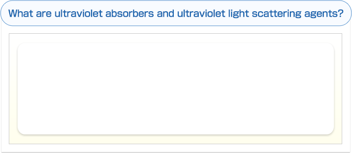 What are ultraviolet absorbers and ultraviolet light scattering agents?